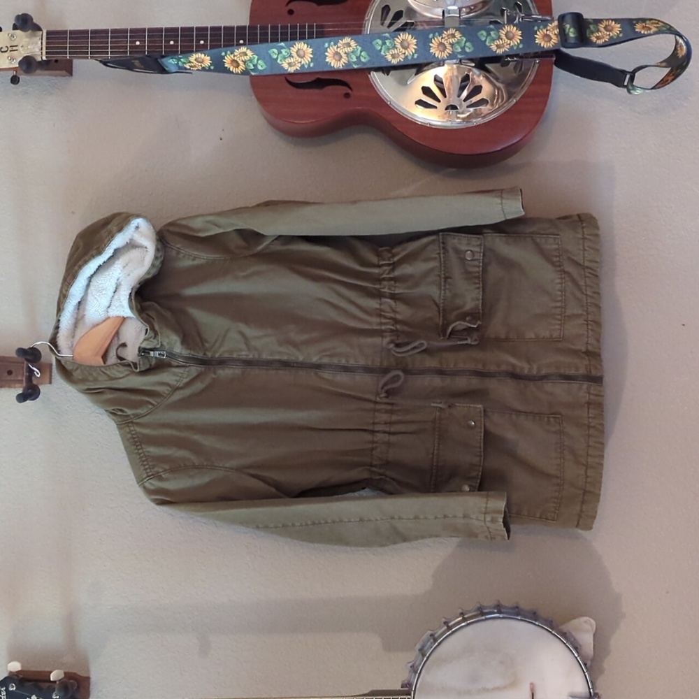 Old Navy Sherpa lined hooded utility jacket